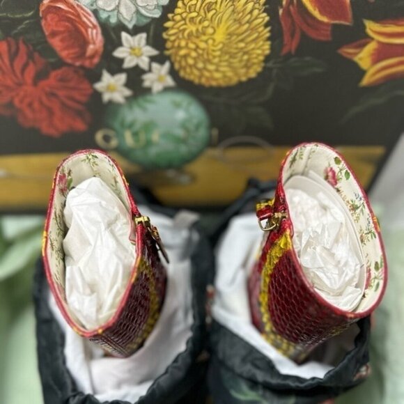 🔥 NWT Gucci Women's Python Platform Ankle Boots 🔥 - Picture 10 of 12